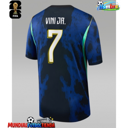 Camiseta Brasil Vinicius Junior #7 Segunda Equipación Replica Mundial 2026 mangas cortas